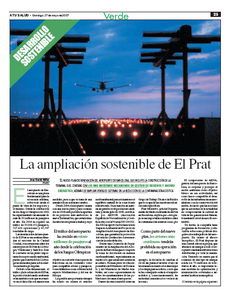 Reportatge publicat al suplement VERDE del diari LA RAZÓN el 27 de maig de 2007 sobre l'ampliació sostenible de l'aeroport del Prat